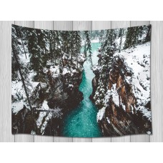 Rivers Flowing From Snowy Cliffs Wall Hanging Tapestry Smooth Supple Multi-size   253355612048